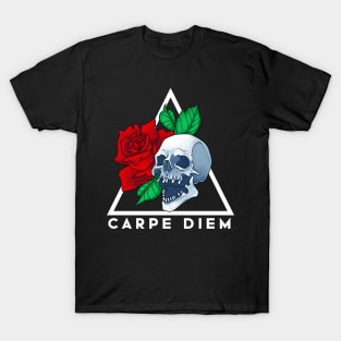 Skull and Rose Carpe Diem T-Shirt